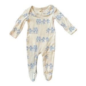 #M069, kate quinn long sleeve footed Onesie, snap bottom, size 3-6 mo